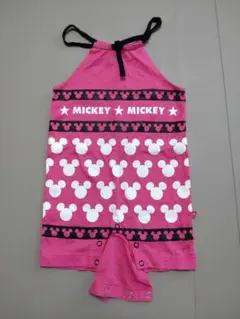 ベビードール　90　ミッキー　ディズニー　ベビー　ロンパース　デカロゴ　夏