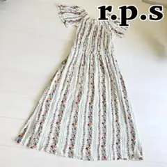 r.p.s アールピーエス　花柄ストライプ・シャーリングロングワンピースのサムネイル