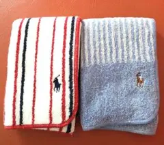 Ralph Lauren ストライプ ウォッシュタオル 2枚セット