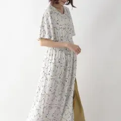 新品　グローバルワーク　サラリラスタイルアップ半袖ワンピース