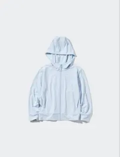 ユニクロ　エアリズムUVカットメッシュパーカ　ライトブルー　140cm