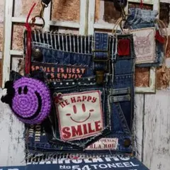 リメイクデニムバッグ　サコッシュ　斜め掛けセット　ハンドメイド