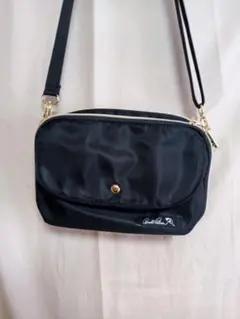 (6377)　アーノルドパーマー　黒 ナイロン ショルダーバッグ