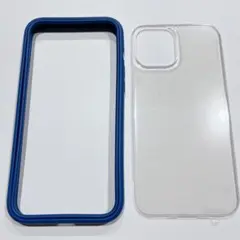 iPhone 12 Pro Max ケース 青 ネイビーブルー バンパー 紺