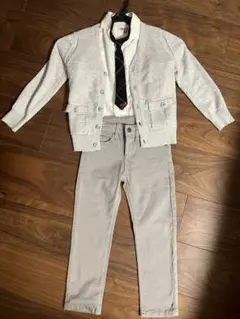 JEAN BOURGETグレー カーディガンとパンツ セット 3〜4歳　100