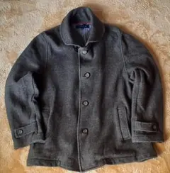 美品 TOMMY HILFIGER ウール混紡 濃いブラウン ジャケット コート
