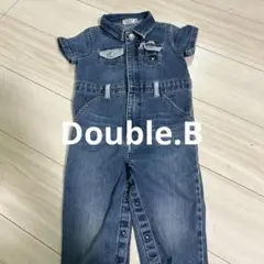 デニム 半袖オーバーオール 90cm