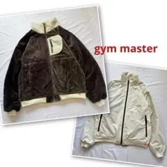 ジムマスター　gym master リバーシブル　ボアブルゾン　防風　ナイロン