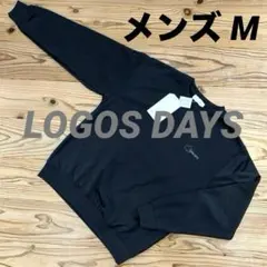 LOGOS DAYS ブラック クルーネック トレーナー　メンズM