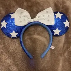 ミニーちゃん　カチューシャ 青