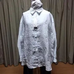 ユニクロ　プレミアムリネンストライプシャツ　３ＸＬ