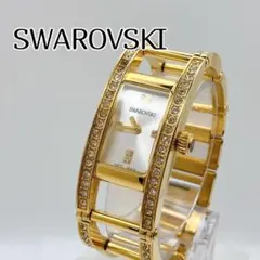 【美品】SWAROVSKI スワロフスキー 腕時計 ゴールド スワロクリスタル