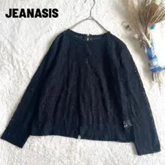 JEANASIS ジーナシス 総レース 長袖トップス シアー ブラック 黒のサムネイル