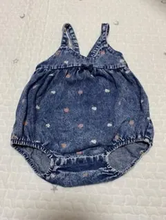 デニムキティーちゃん柄ロンパース 80cm