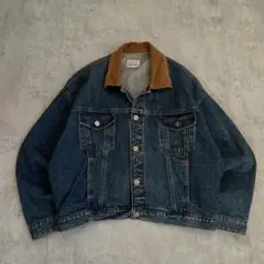 00's デニムジャケット　短丈　シンチバック　3rd コーデュロイ　アメカジ