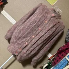 レトロ古着 ミックスカラー ニットカーディガン ヴィンテージ 古着 大きめ