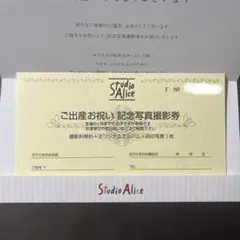 スタジオアリス ご出産お祝い記念写真撮影券