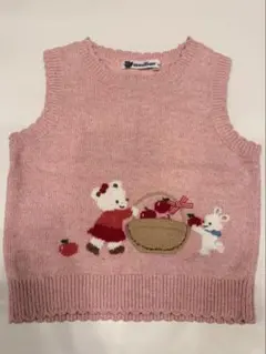 familiar ピンク ニットベスト