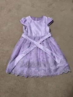 anyFAM 刺繍入りワンピース　ラベンダー　130