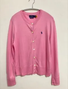 美品ラルフローレンpoloピンク カーディガン M 黄色タグあり