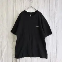 LSKD メンズ　Tシャツ【M】　黒　ワンポイント　ワッフル生地　シンプル
