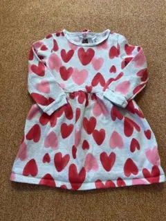美品 Carter’s カーターズ ハート柄長袖ワンピース