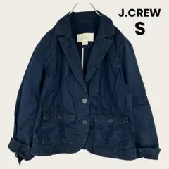 J.CREW テーラードジャケット コットン　ネイビー チノジャケット Sサイズ