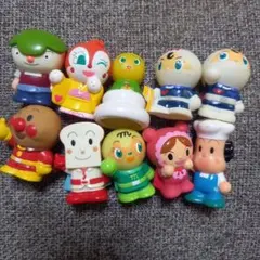 アンパンマン フィギュア 10体セット　指人形　ソフビ　まとめ売り　ゆび人形