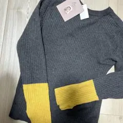 mumu トップス バイカラー ニット シンプル レディース