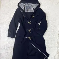 美品✨バーバリーズ ダッフルコート ヘリンボーン　ノバチェック　ネイビー　9AR