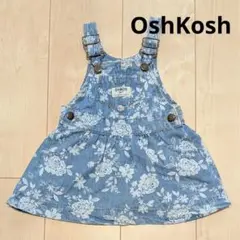 OshKosh 花柄 デニムジャンパースカート 70 80のサムネイル