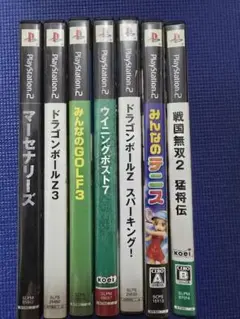 PS2 ゲームソフト 7本とメモリーカードセット