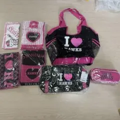 I LOVE HAWKS まとめ売り　7点セット　かばん、タオル　ソフトバンクのサムネイル