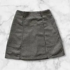 【Heather】ハウンドトゥースパターン ミニスカート 新品タグ付き