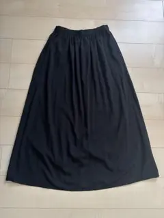 GU 黒 フレアロングスカート Mサイズ