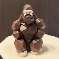 木彫り ゴリラ 置物 貯金箱のサムネイル