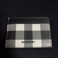 未使用】Burberry フラグメントケース チェック マルチカラー レザー 