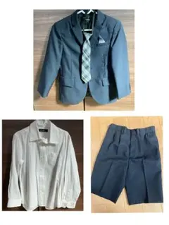 ダークグレー キッズスーツセット　130