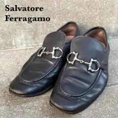 【セール】 Ferragamo フェラガモ　ガンチーニ ビットローファー 黒24のサムネイル