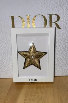 Christian Dior ディオール スター刺繍 ブローチ ピンバッジ 星型