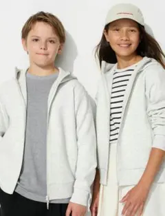 試着のみタグ付⭐ユニクロ　ドライスウェットフルジップパーカー　キッズ160