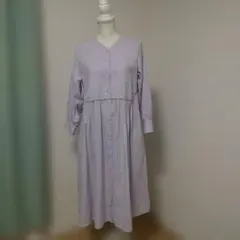 studioclip 長袖ロングワンピース ラベンダー F 美品