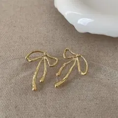 ピアス★リボン★セレクトアクセサリー★ゴールド