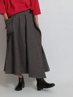 niko and ... ニコアンド  起毛グレンラップスカート
