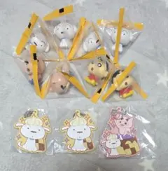 クレヨンしんちゃん プチっとすわりマス ラバーキーホルダーセット