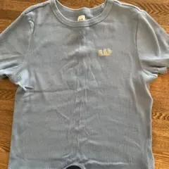 GAP リブ素材 半袖Tシャツ ライトブルー