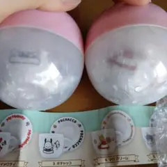 サンリオ ミニチュア陶器 カップ＆ソーサー ポチャッコ マロンクリーム ガチャ