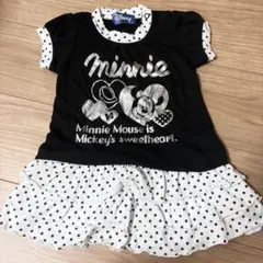 Disney ミニーマウス ワンピース キッズ服 ドット柄 平成のサムネイル