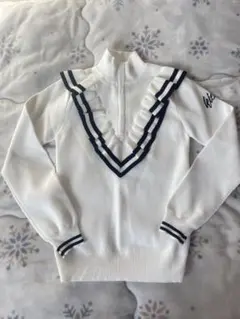 ゴルフウェア 白ニット　サイズ2