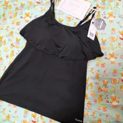 ②GUNZE　Tuché ヨガキャミソール 　パッド付キャミソール　ブラック　L